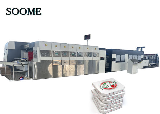 Máquina de fabricação de caixas Impressora Flexo Slotter Die Cutter - Linha de embalagem de impressão em 4 cores